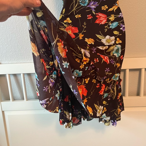 Y2K Preppy Fairy Babydoll Midi Dress Size S Boho Gypsy grunge ruffle brown - Picture 7 of 12